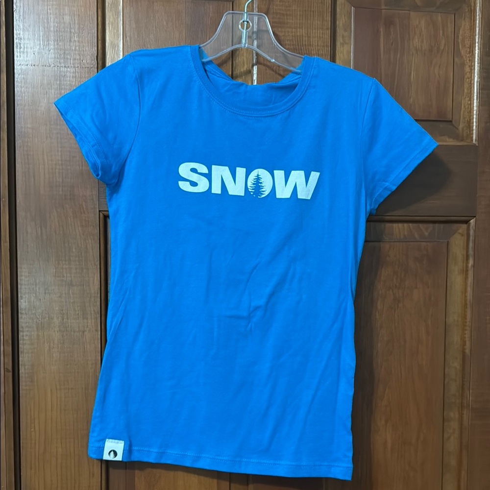 Vibrant Blue Short Sleeve Tee Classic Crew Neck